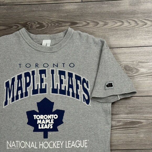 Vintage 90’s Toronto Maple Leafs Waffle Knit T Shirt - Picture 3 of 5